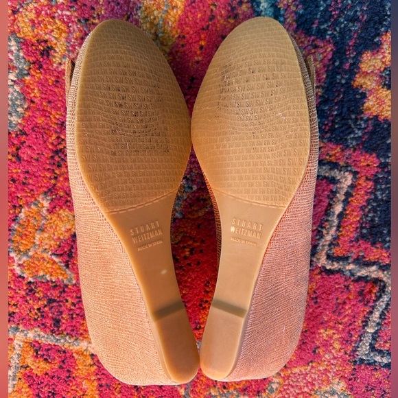 Stuart Weitzman | Women’s tan textured leather tortoise shell Bucalina heels 7.5 - Picture 8 of 16